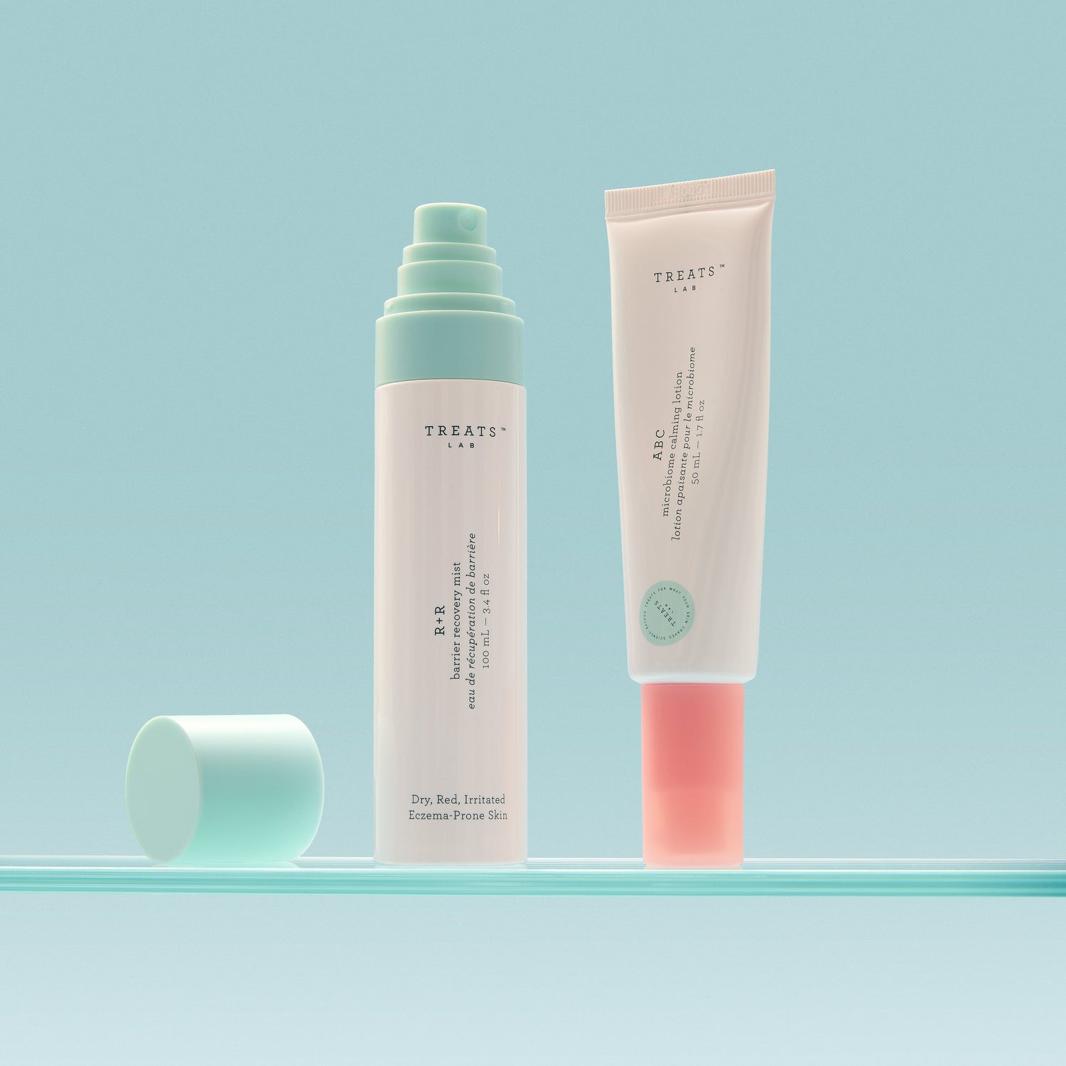 minimalist skincare bottles showing moisturizer for sensitive skin with lightweight sensitive skin moisturizer formula